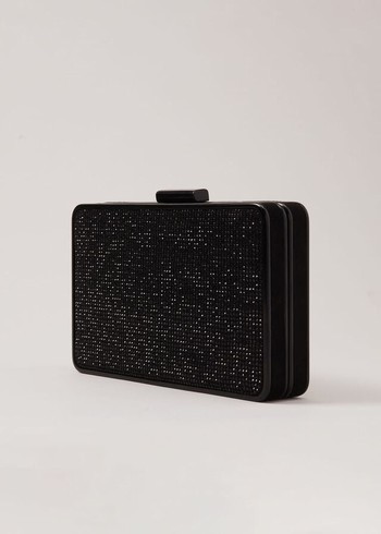 Phase Eight Black Sparkly Bags Black Canada | YWSXKM-764